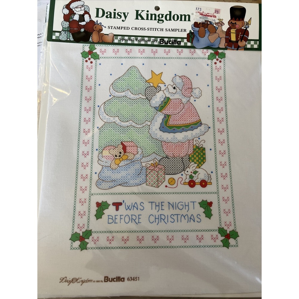 Bucilla Stamped Cross Stitch‎ Daisy Kingdom Christmas 63448 Peace on Earth